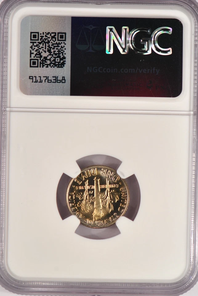 1966 SMS Roosevelt Dime DDR VP-001 NGC MS 69 SP69 Top Pop Variety Coin 10C - Image 4 of 4