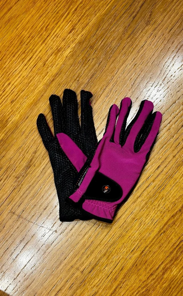 Hauke Schmidt Reithandschuhe Damen, Pink/Schwarz , Größe L fällt kleiner aus - Bild 2 von 3