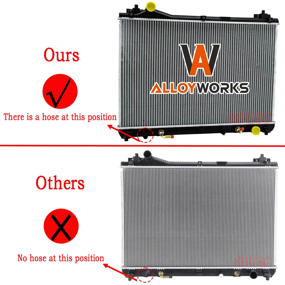 DPI2920 Aluminum Core Radiator For 2006-2013 Suzuki Grand Vitara 2.4L 2.7L 3.2L - Image 3 of 4