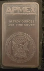(FACTORY SEALED) 10 TROY OUNCE SILVER APMEX BAR .999 FINE SILVER