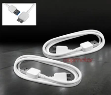 2X 6FT SUPERSPEED USB 3.0 TYPE A TO MICRO-B DATA SYNC POWER CHARGER CABLES WHITE