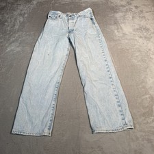 Levis Jeans Womens 29 Blue Light Wash Ribcage Straight Ankle High Rise Denim