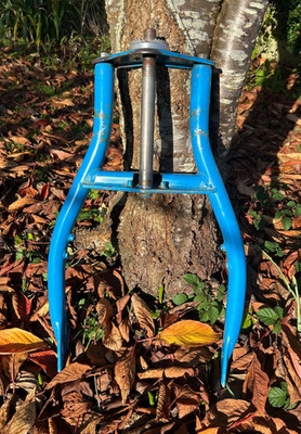 Honda US90 ATC 90 1970/71 Aquarius Blue Front Forks and Top Plate OEM (original)
