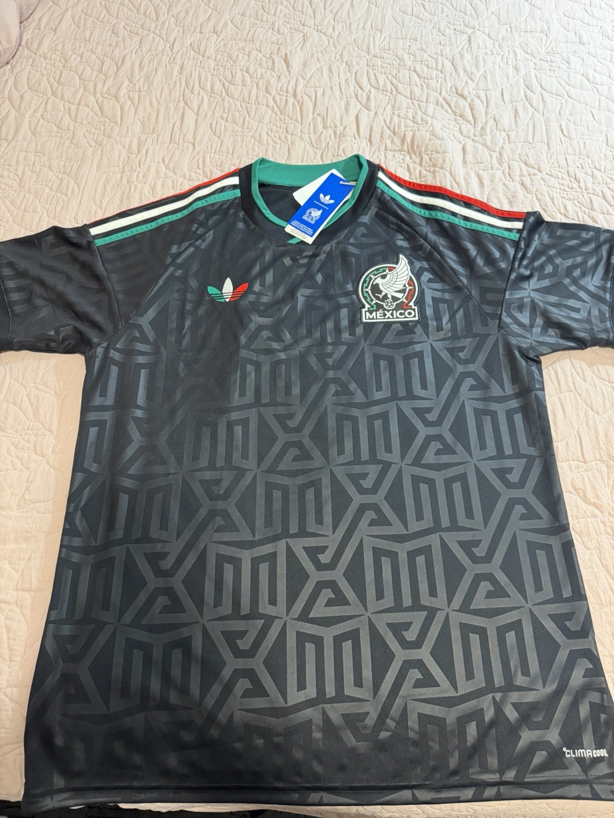 adidas Mexico National Team Soccer Jersey Black Green Red White 