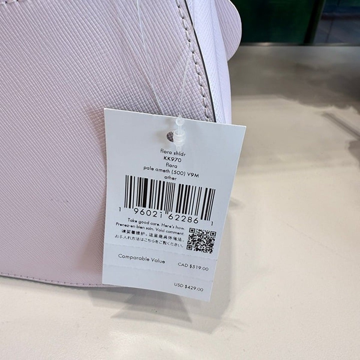 Kate Spade KK970 Flora Rose Shoulder Bag In Pale Amethyst | eBay