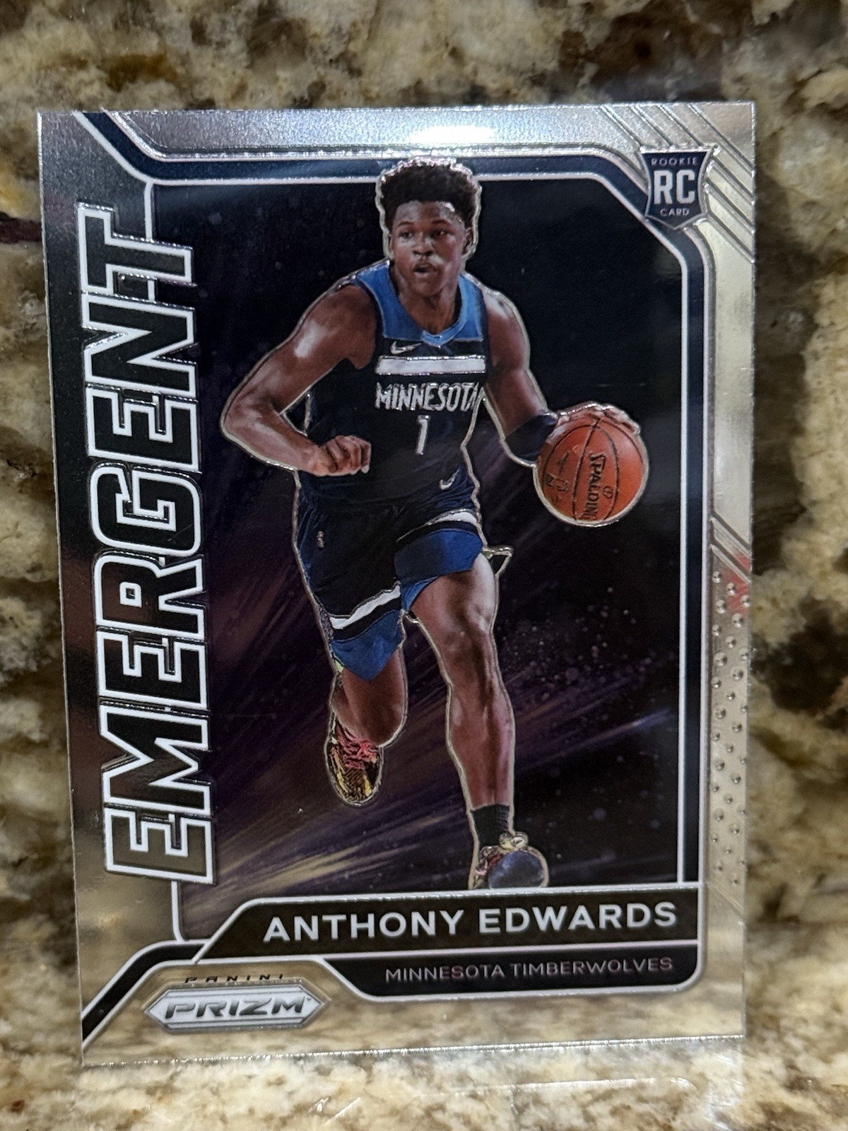 2020-21 Panini Prizm Emergent Anthony Edwards #3 Rookie RC - NM/Mint!