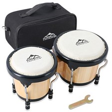 EastRock Bongo Drum 4&rdquo; and 5&rdquo; Set for Adults Beginners Professionals Tunable Woo