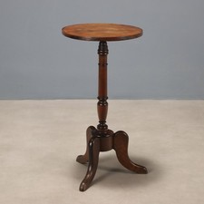 Table Basse Ancienne Noyer Hêtre Teinté Italie du XXe Siècle Originale