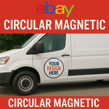 Custom Circle Magnet Car Signs Auto Van Magnets Personalised MOTORWAY Grade SIGN