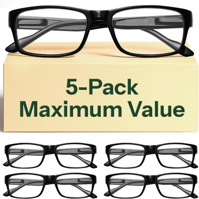 2.5 Professional Reading Glasses for All Day - Computer Readers with Blue Light 
