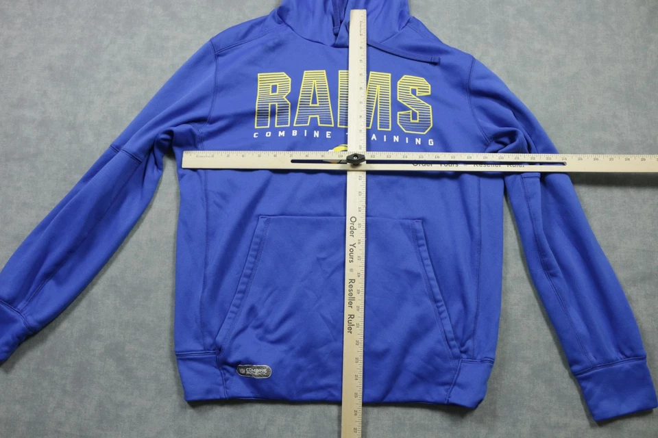 Sudadera con Capucha Los Angeles Rams Para Hombre Azul NFL Fútbol Nueva Era Combina Entrenamiento Polar Foto 3 de 4