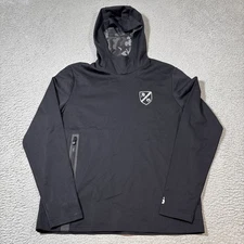 Greyson Men's Sz M Black Cokato Hoodie Long Sleeve Pullover Wolf Shield Logo