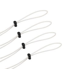 Oumers 4pc Bungee Goggle Strap Kit, Tapered End Swimming 4 Pack, White-black