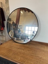 Life Ideas Black Framed Round Wall Mounted Bathroom Mirror