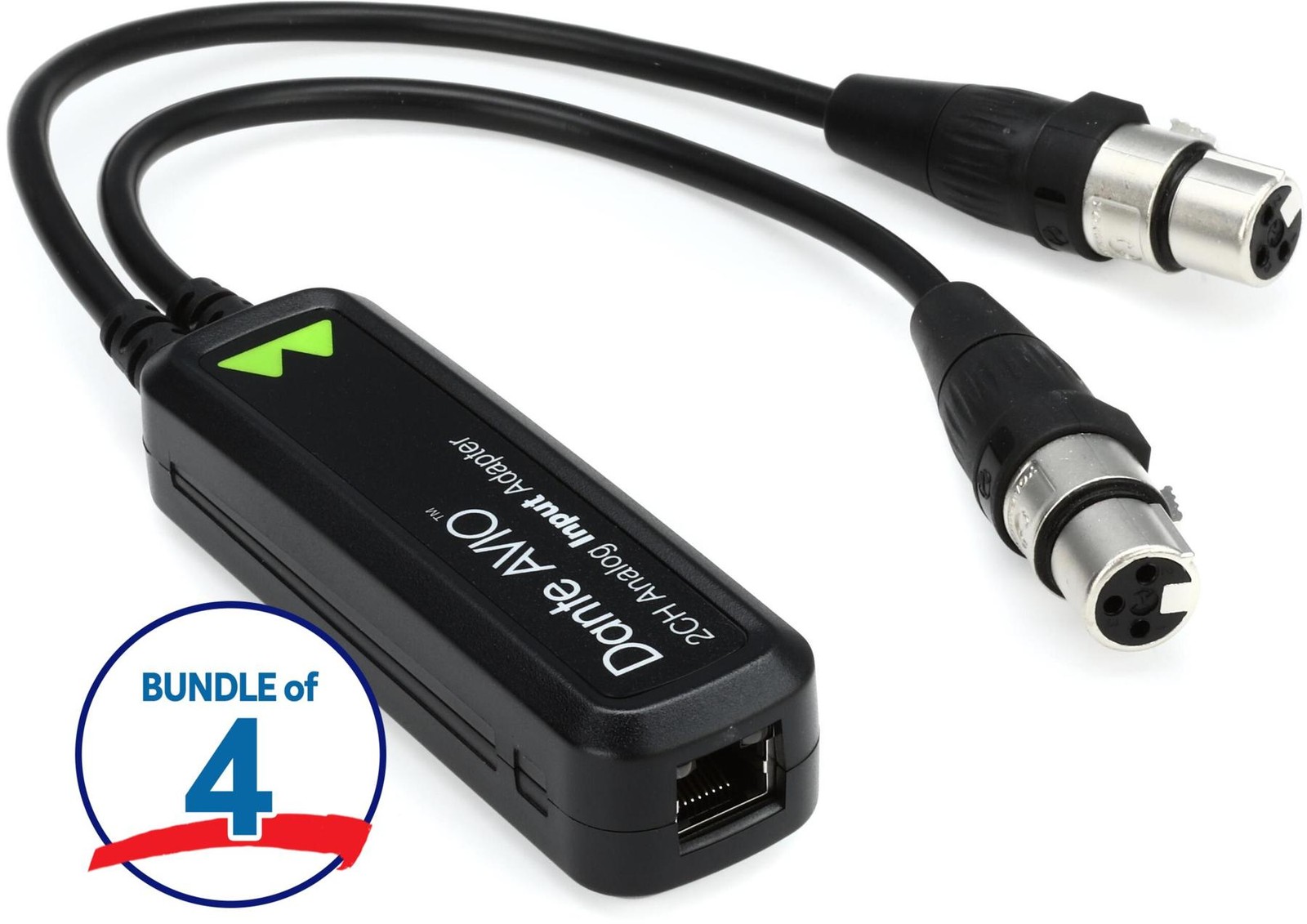 2-канальный адаптер аналогового входа Audinate Dante AVIO (4 штуки)