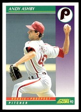 1992 Score Andy Ashby Philadelphia Phillies #396