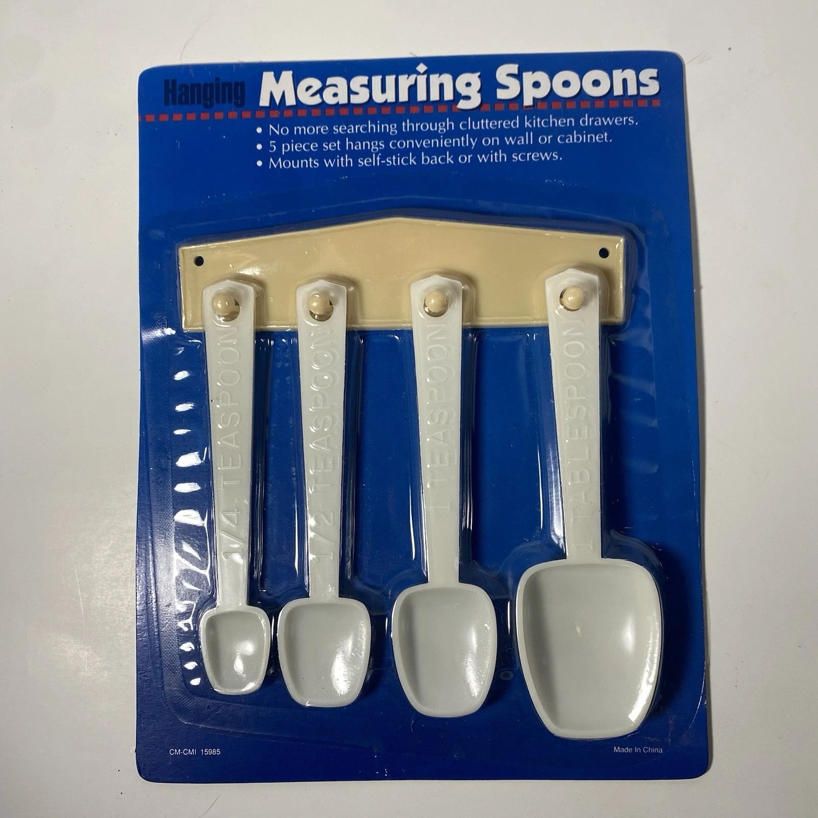 Vintage hanging measuring spoons include 1/4 tsp, 1/2 tsp, 1 tsp, 1 tbs
Opens in a new window or tab