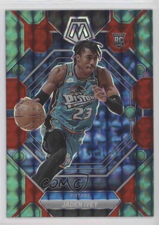 2022-23 Panini Mosaic Rookies Choice Red & Green Prizm Jaden Ivey #216 11r1