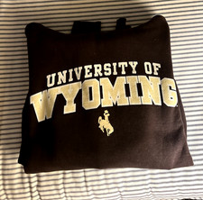 Vintage Brown Wyoming Russell Hooded Sweatshirt