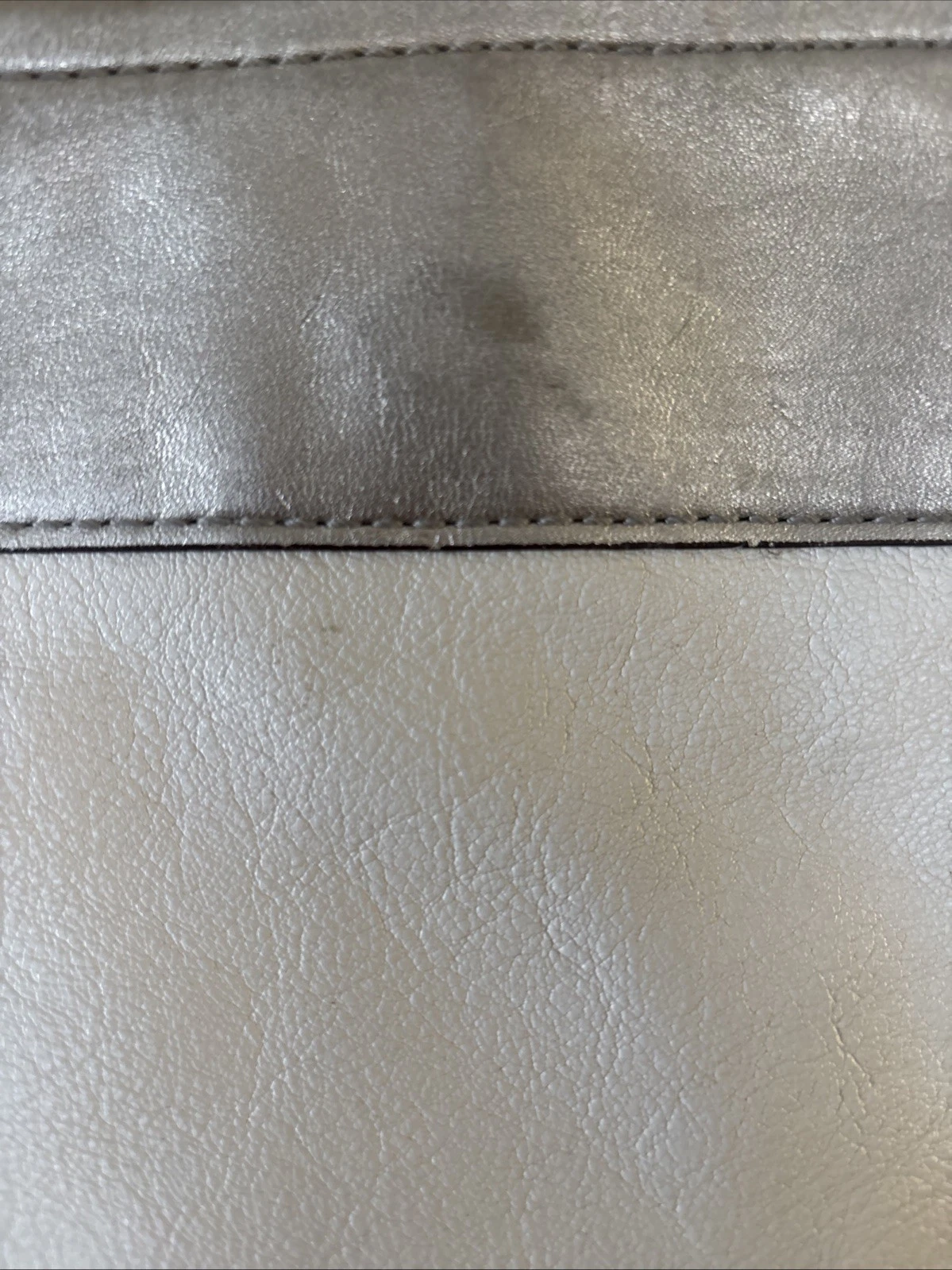 Coach F17605 Ashley borsa hippie in pelle borsa a tracolla bianca argento tracolla