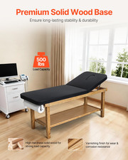 Medical Exam Table, Wooden Framed Medical Examination Bed, 500LBS