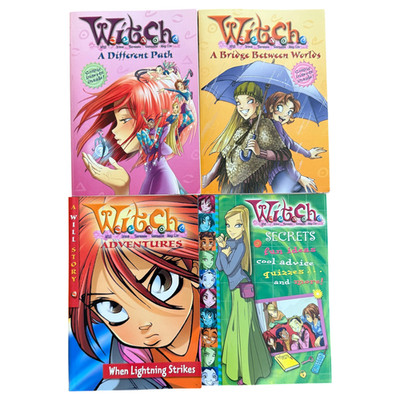 W.I.T.C.H. Book Lot of 4 With Comic Inserts Chapter Adventures Secrets 1 10 13
