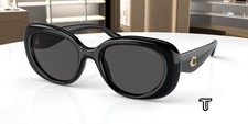 COACH HC8391U 500287 Cr609 Black Grey Solid 53 mm Women's Sunglasses
