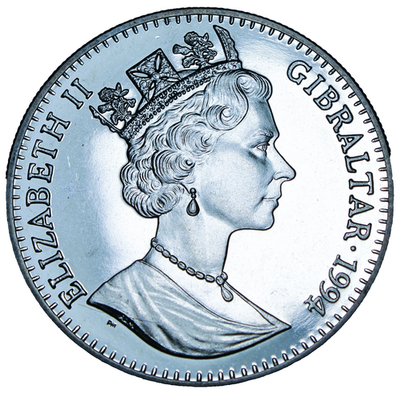 Gibraltar 1994 Crown Gem Unc~Sherlock Holmes The Hound of