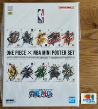 ONE PIECE x NBA B4 Size Mini Poster Set 10 Sheets Limited Japan Official New FS
