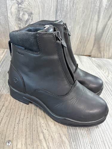 Ariat Extreme Black Paddock Waterproof Insulated Zip Front Boot Youth Size 2