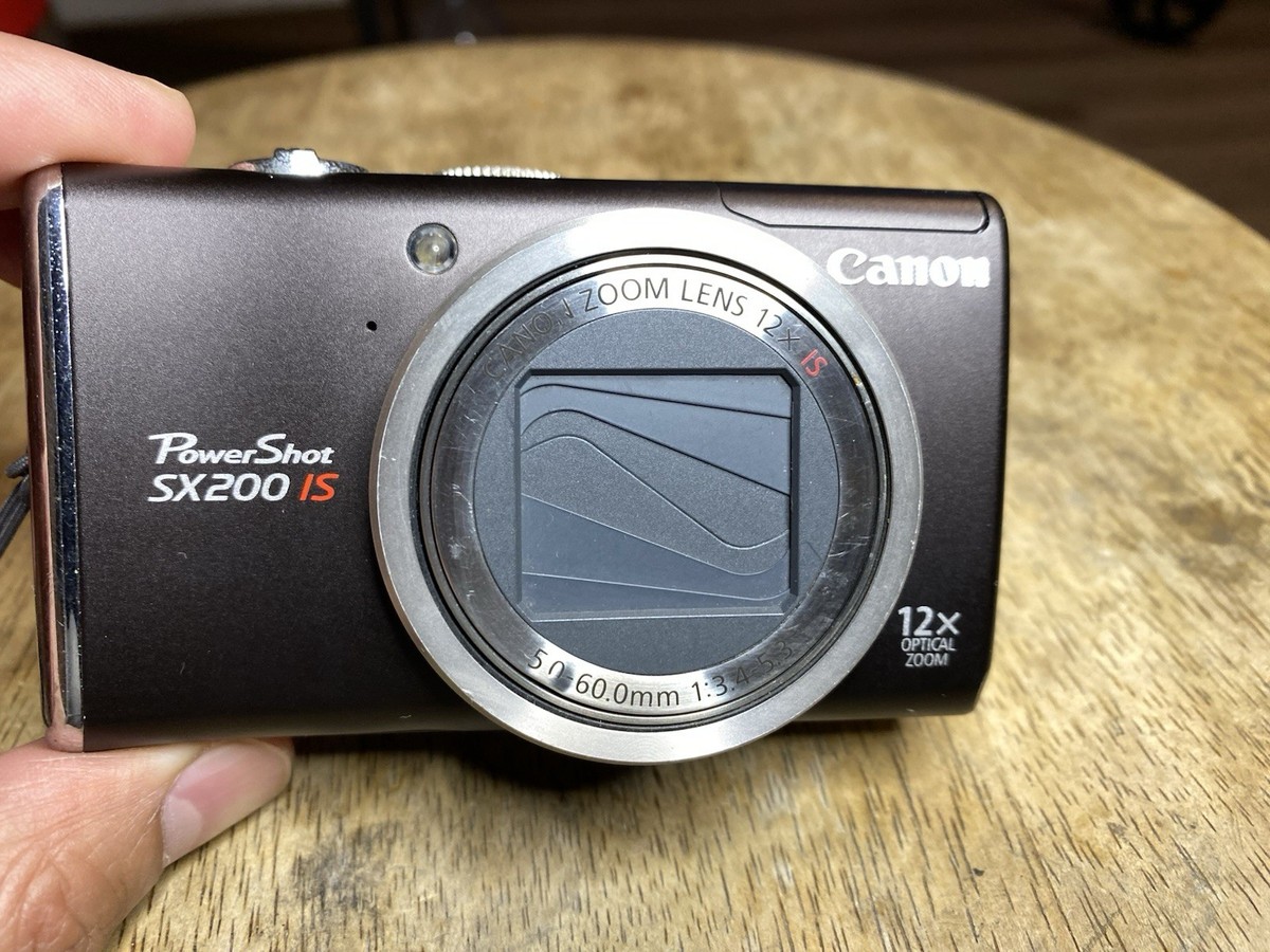 Canon PowerShot SX200 IS 12.1MP Digital Camera TESTED Working DARK