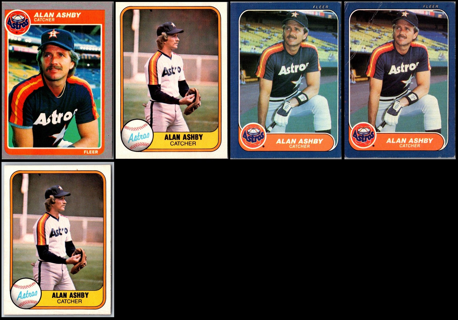 Fleer Alan Ashby (5) Card Lot - GOING, GOING… ALMOST GONE! DON’T WAIT!