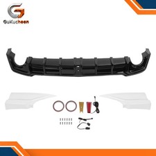 Rear Bumper Diffuser Wled Light Corner Spats White For 2022-2026 Honda Civic