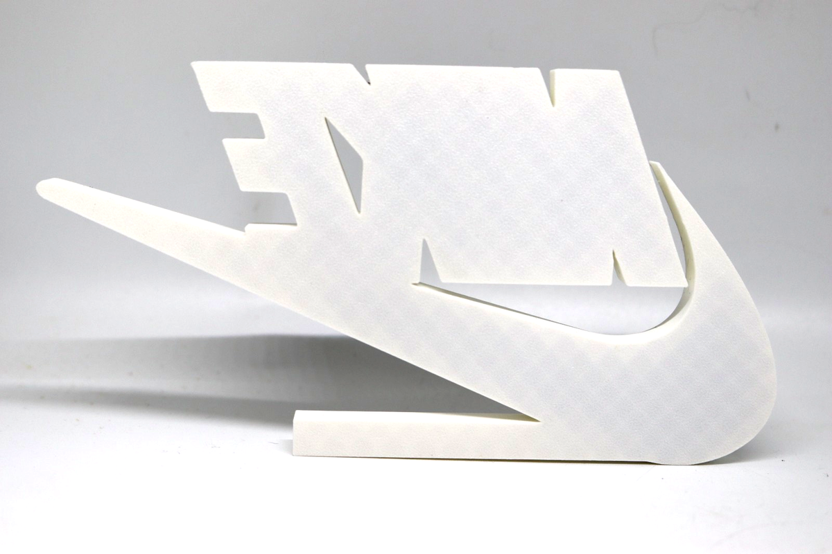 3D Printed Nike Logo Shelf Display Sign For Shoe Collection And