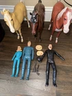 Vintage Lot of 1960’s Marx Johnny West Figures, Horses, A Few Accessories