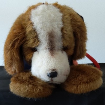 Steiff Barry Plush Dog Backpack Blue Red Strap Medium 14-24in MPN 017150