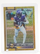 JUSTIN JEFFERSON 2026 TOPPS FLAGSHIP GOLD SANDGLITTER SSP /50 #131 VIKINGS Q4710