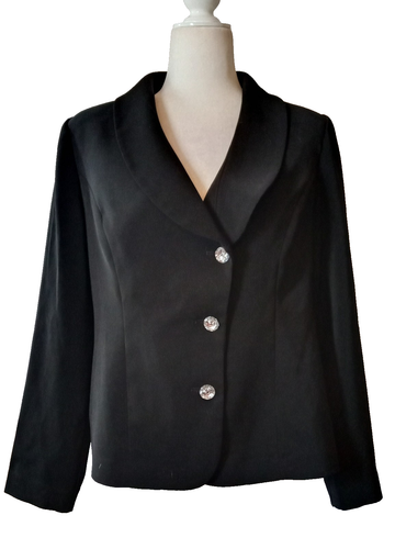 Eleganter Blazer Midnight Samt Damen Größe 12 Party Business