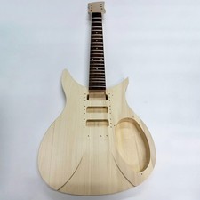 DIY Electric Guitar Kit, Basswood Body, Maple Neck, Rosewood Fingerboard