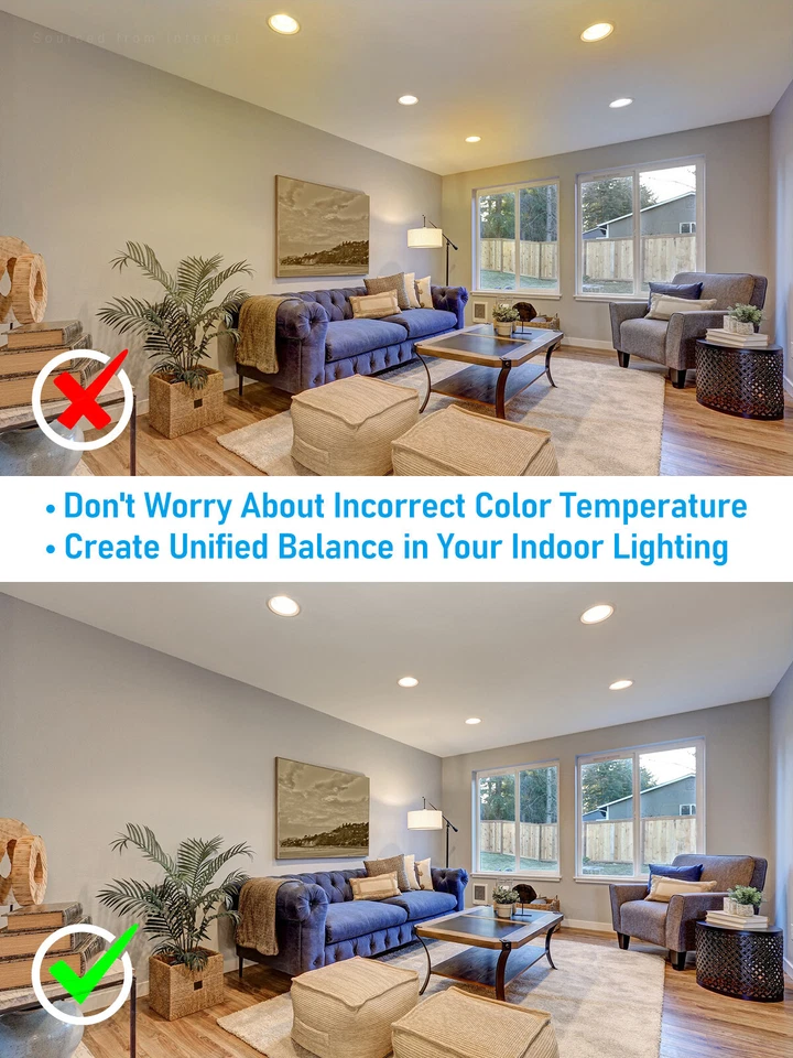 6 Pack 5CCT BR30 LED Recessed Can Light Bulbs, Dimmable, 6.5W, E26 Base - Image 4 of 4