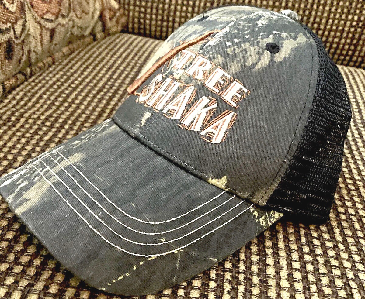 SWAMP PEOPLE TREE SHAKA camo mesh HAT CAP Camo Black