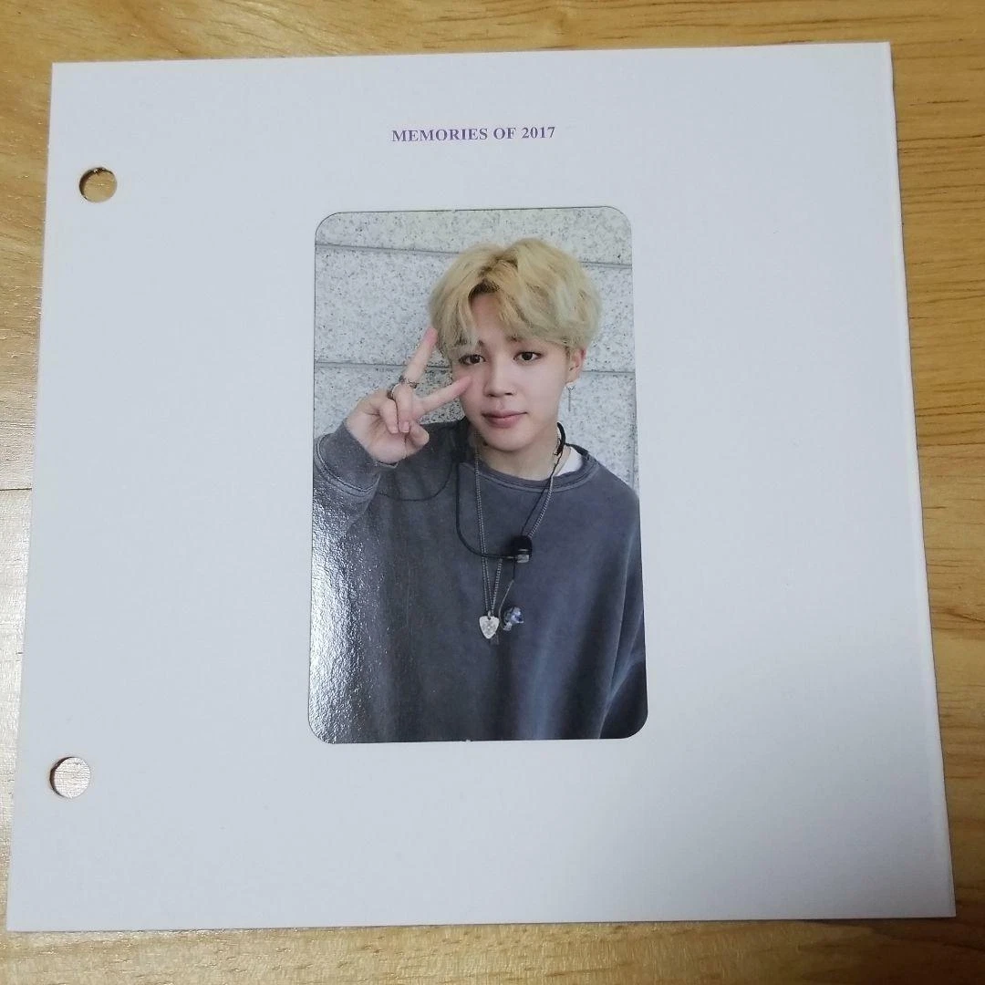 Tarjeta fotográfica oficial limitada BTS Bangtan Boys JIMIN MEMORIES OF 2017 Blu-ray PC
