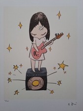Nara Yoshitomo Signed - Guitar Girl - Certificate