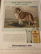 Vintage 1940 Fleischmann's Gin Learn About A Collins From A Collie ad