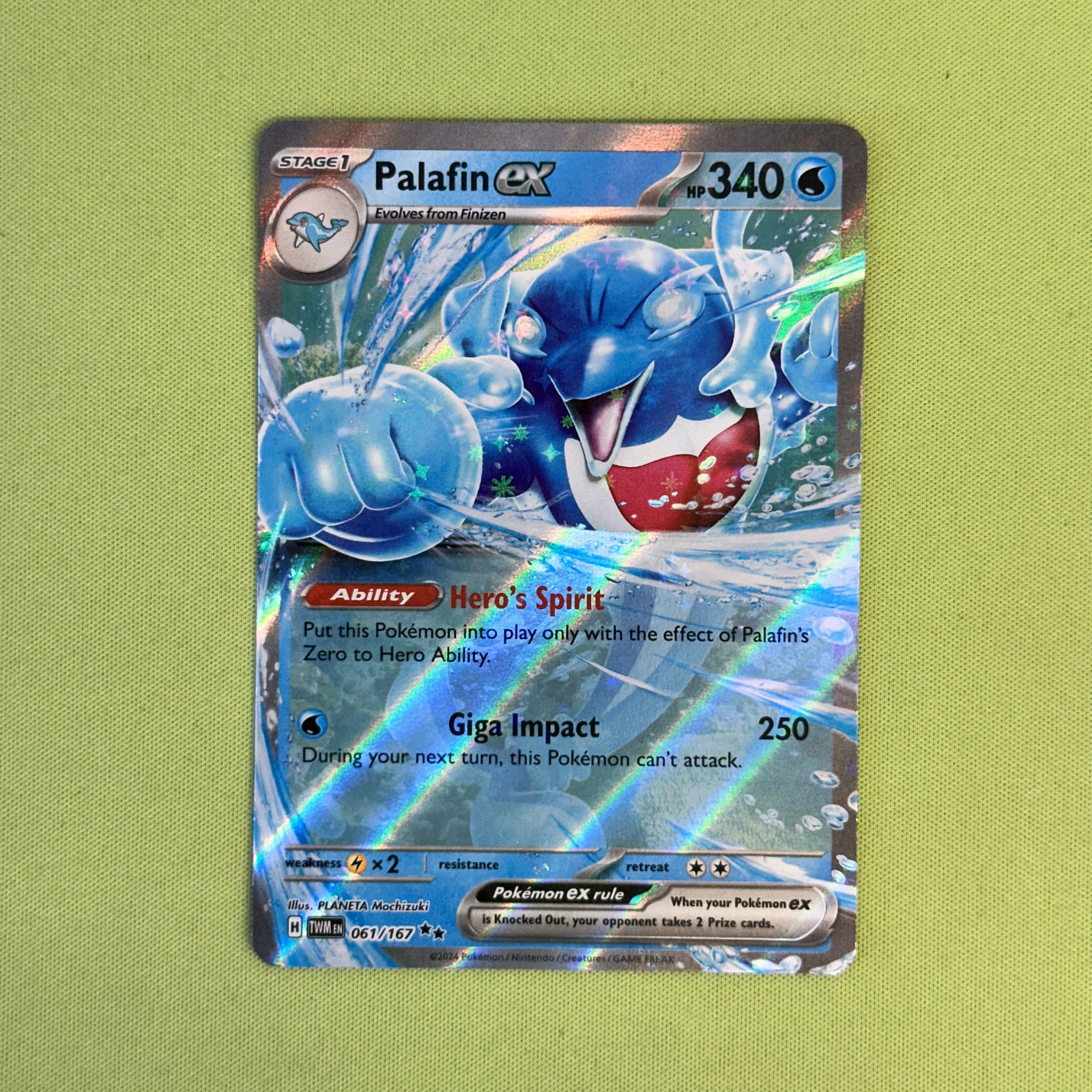 Pokémon - Palafin ex - 061/167 - SV06: Twilight Masquerade - Double Rare - NM