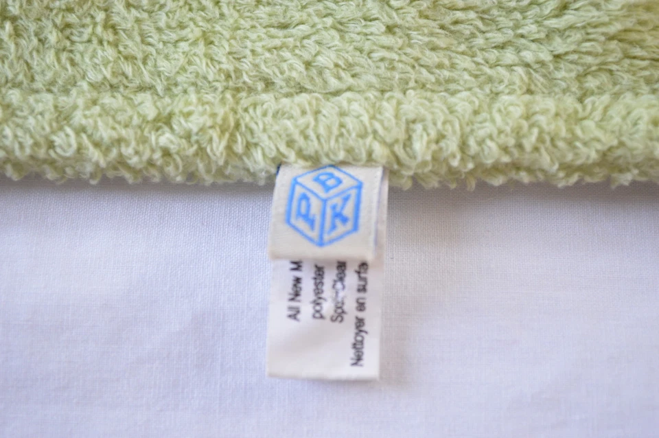 Manta pulgar Pottery Barn Kids TURTLE verde felpa cara emb 13,25" x 14" Lovey Foto 3 de 3