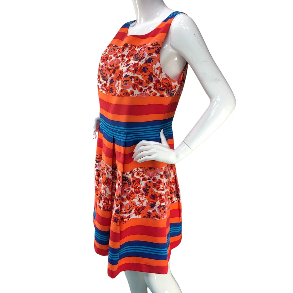 Vestido Plenty Dresses Tracy Reese Mujer Talla 10 Sasha Floral N Rayas Multicolor Foto 4 de 4