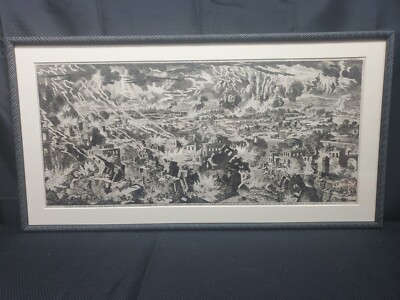 Vintage Religious Print - Destruction of SODOM * GOMORRAH, LUYKEN 1700, Goeree