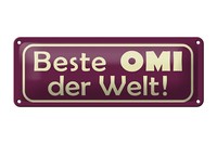 Blechschild Spruch 27X10 Cm Beste Omi Der Welt Metall Deko Schild Tin Sign