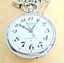 Seiko Precision Second Setting Mechanical Pocket Watch